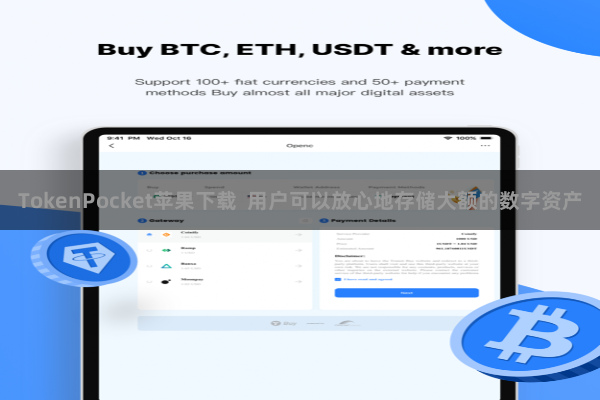 TokenPocket苹果下载  用户可以放心地存储大额的数字资产